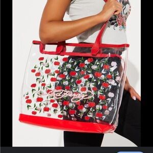 Ed Hardy Red Cherry Transparent Tote coming soon